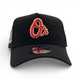 Black Baltimore Orioles Curved Brim Gray Bottom 50th Anniversary Side Patch New Era 9Forty Snapback