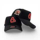 Black Baltimore Orioles Curved Brim Gray Bottom 50th Anniversary Side Patch New Era 9Forty Snapback
