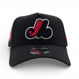 Black Montreal Expos Curved Brim Gray Bottom 1982 All Star Game Side Patch New Era 9Forty Snapback