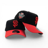 Black San Francisco Giants Curved Black Brim Gray Bottom 2010 World Series Side Patch New Era 9Forty Snapback