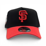 Black San Francisco Giants Curved Black Brim Gray Bottom 2010 World Series Side Patch New Era 9Forty Snapback