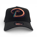 Black Arizona Diamondbacks Curved Brim Gray Bottom 1998 Inaugural Side Patch New Era 9Forty Snapback