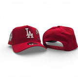 Red Los Angeles Dodgers Palm Tree Gold Logo Curved Brim Gray Bottom 40th Anniversary New Era 9Fifty A-Frame Snapback