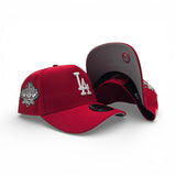 Red Los Angeles Dodgers Palm Tree Gold Logo Curved Brim Gray Bottom 40th Anniversary New Era 9Fifty A-Frame Snapback
