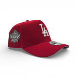 Red Los Angeles Dodgers Palm Tree Gold Logo Curved Brim Gray Bottom 40th Anniversary New Era 9Fifty A-Frame Snapback