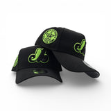 Black Erin Green Montreal Expos Curved Brim Gray Bottom 1982 All Star Game Side Patch New Era 9Forty Snapback