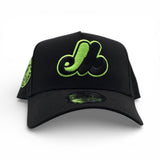Black Erin Green Montreal Expos Curved Brim Gray Bottom 1982 All Star Game Side Patch New Era 9Forty Snapback