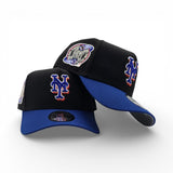 Black New York Mets Curved Royal Blue Brim Gray Bottom 2000 Subway Series Side Patch New Era 9Forty Snapback