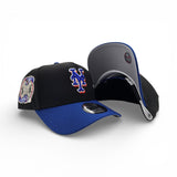 Black New York Mets Curved Royal Blue Brim Gray Bottom 2000 Subway Series Side Patch New Era 9Forty Snapback