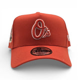 Orange Baltimore Orioles Curved Brim Gray Bottom 50th Anniversary Side Patch New Era 9Forty Snapback