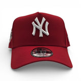 Red New York Yankees Curved Brim Gray Bottom 1996 World Series Side Patch New Era 9Forty Snapback