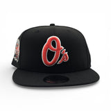Black Baltimore Orioles Gray Bottom 50th Anniversary Side Patch New Era 9Fifty Snapback