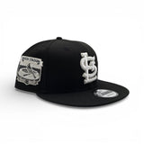 Black White Logo St. Louis Cardinals Rose Gray Bottom Busch Stadium Final Season Side Patch New Era 9Fifty Snapback