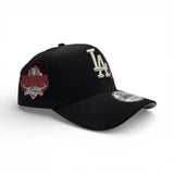 Black Los Angeles Dodgers Rose Logo Curved Brim Gray Bottom 40th Anniversary New Era 9Fifty A-Frame Snapback