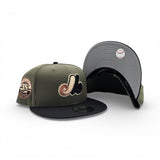 Olive Green Montreal Expos Black Visor Gray Bottom 35th Anniversary Side Patch 9Fifty New Era Snapback