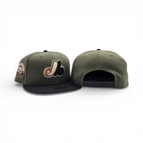 Olive Green Montreal Expos Black Visor Gray Bottom 35th Anniversary Side Patch 9Fifty New Era Snapback