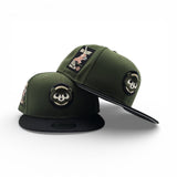 Rifle Green Chicago Cubs Black Visor Gray Bottom Be Alert Foul Balls Side Patch New Era 9Fifty Snapback