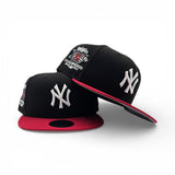 Black New York Yankees Red Visor Gray Bottom 2000 World Series Champions Side Patch New Era 9Fifty Snapback
