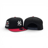 Black New York Yankees Red Visor Gray Bottom 2000 World Series Champions Side Patch New Era 9Fifty Snapback