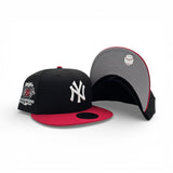 Black New York Yankees Red Visor Gray Bottom 2000 World Series Champions Side Patch New Era 9Fifty Snapback