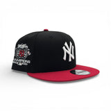 Black New York Yankees Red Visor Gray Bottom 2000 World Series Champions Side Patch New Era 9Fifty Snapback