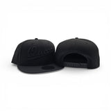 Black On Black Script Queens Gray Bottom Statue of Liberty New York NY Patch New Era 9FIFTY Snapback Hat