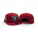 Red Las Vegas Raiders Gray Bottom 60th Anniversary New Era 9Fifty Snapback