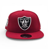 Red Las Vegas Raiders Gray Bottom 60th Anniversary New Era 9Fifty Snapback
