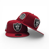 Red Las Vegas Raiders Gray Bottom 60th Anniversary New Era 9Fifty Snapback
