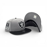 Gray Las Vegas Raiders Black Visor Gray Bottom Super Bowl XI New Era 9Fifty Snapback