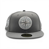 Storm Gray Seattle Mariners Gray Bottom 35th Anniversary Side Patch New Era 59Fifty Fitted