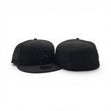 Black On Black New York Yankees Gray Bottom 2024 World Series Side Patch New Era 59Fifty Fitted