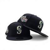 Navy Blue Seattle Mariners Gray Bottom 2001 All Star Game Side Patch New Era 59Fifty Fitted