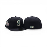 Navy Blue Seattle Mariners Gray Bottom 2001 All Star Game Side Patch New Era 59Fifty Fitted