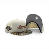 Off White Houston Astros Real Tree Visor Gray Bottom 2004 All Star Game Side Patch New Era 59Fifty Fitted