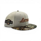 Off White Houston Astros Real Tree Visor Gray Bottom 2004 All Star Game Side Patch New Era 59Fifty Fitted
