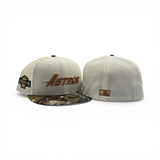 Off White Houston Astros Real Tree Visor Gray Bottom 2004 All Star Game Side Patch New Era 59Fifty Fitted