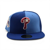 Pinwheel Royal Blue/Sky Blue Philadelphia Phillies Royal Blue Visor Gray Bottom 1996 All Star Game Side Patch New Era 59Fifty Fitted