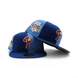Pinwheel Royal Blue/Sky Blue Philadelphia Phillies Royal Blue Visor Gray Bottom 1996 All Star Game Side Patch New Era 59Fifty Fitted