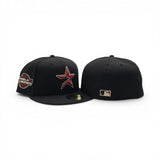 Black Houston Astros Pink Bottom 2005 World Series Side Patch New Era 59Fifty Fitted