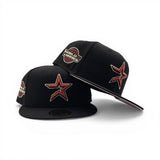 Black Houston Astros Pink Bottom 2005 World Series Side Patch New Era 59Fifty Fitted