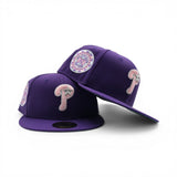 Purple Philadelphia Phillies Green Bottom 1942 All Star Game Side Patch New Era 59Fifty Fitted
