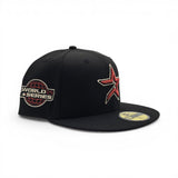 Black Houston Astros Pink Bottom 2005 World Series Side Patch New Era 59Fifty Fitted