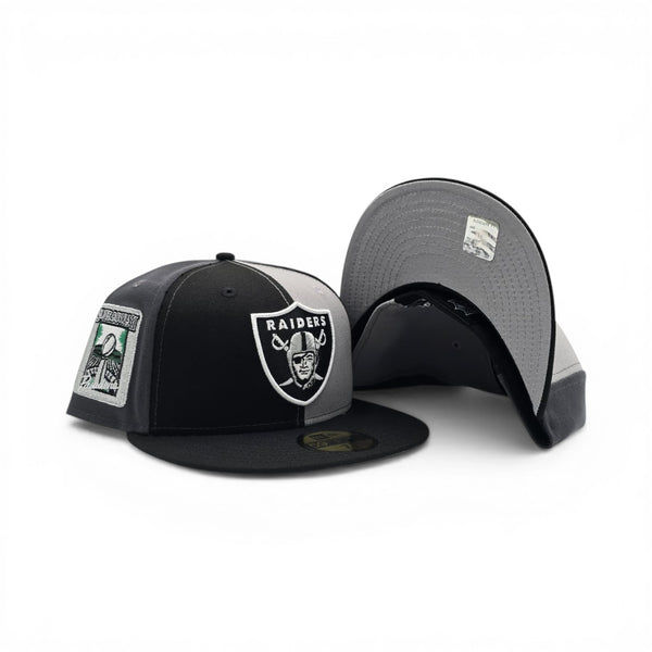 海外別注　ラスベガス・レイダース　ニューエラ　PinWheel　ブラック　グレー Pinwheel Black/ Gray Las Vegas Raiders Black Visor Gray Bottom