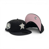 Black Houston Astros H Logo Pink Bottom 45th Anniversary Side Patch New Era Fitted