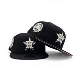 Black Houston Astros H Logo Pink Bottom 45th Anniversary Side Patch New Era Fitted