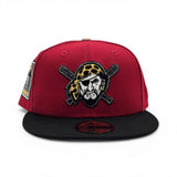 Red Pittsburgh Pirates Black Visor Gray Bottom Pirates Side Patch New Era 59Fifty Fitted