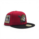 Red Pittsburgh Pirates Black Visor Gray Bottom Pirates Side Patch New Era 59Fifty Fitted