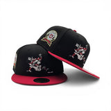 Black Detroit Tigers Red Visor Gray Bottom 1968 World Series Champions Side Patch New Era 59Fifty Fitted