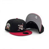Black Detroit Tigers Red Visor Gray Bottom 1968 World Series Champions Side Patch New Era 59Fifty Fitted